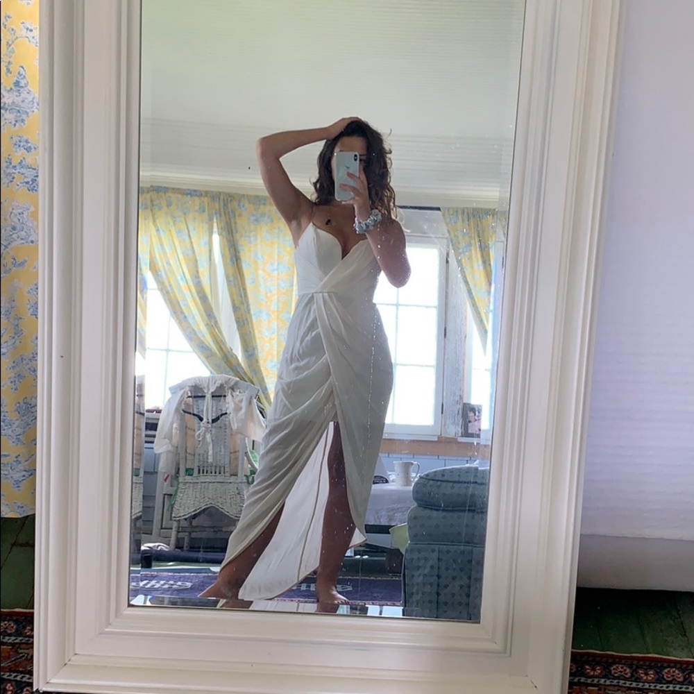 ZIMMERMANN white plunge dress